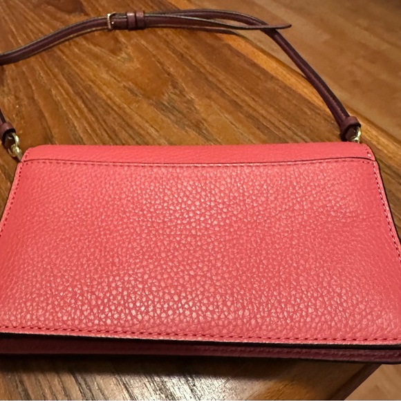 Coach Anna Horse & Carriage Foldover Crossbody Clutch (C5887) Poppy/Gold - Picture 8 of 10